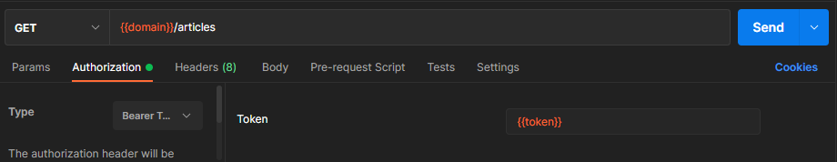 postman with variables